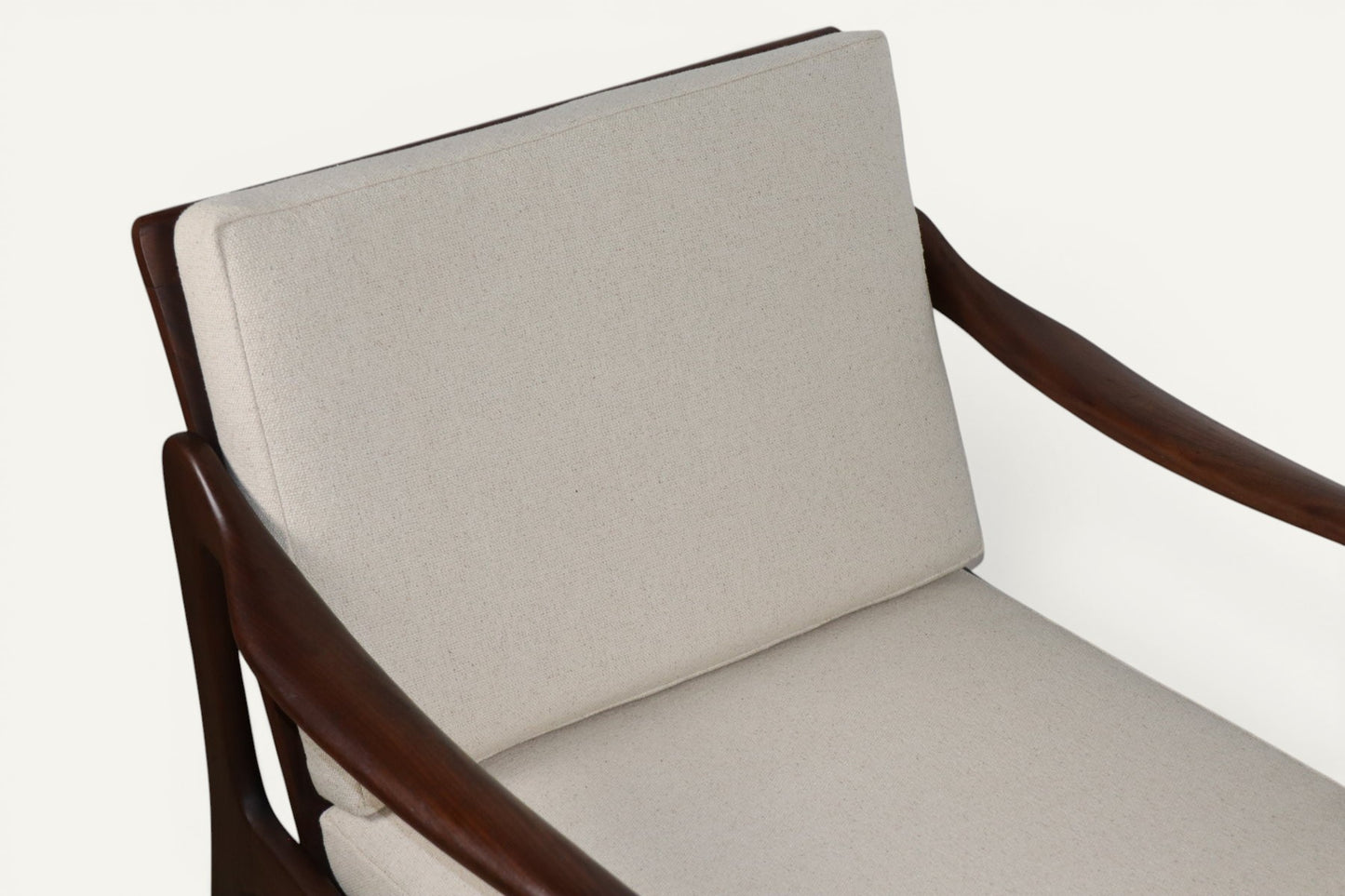 Fauteuil lounge scandinave en teck massif, années 1960