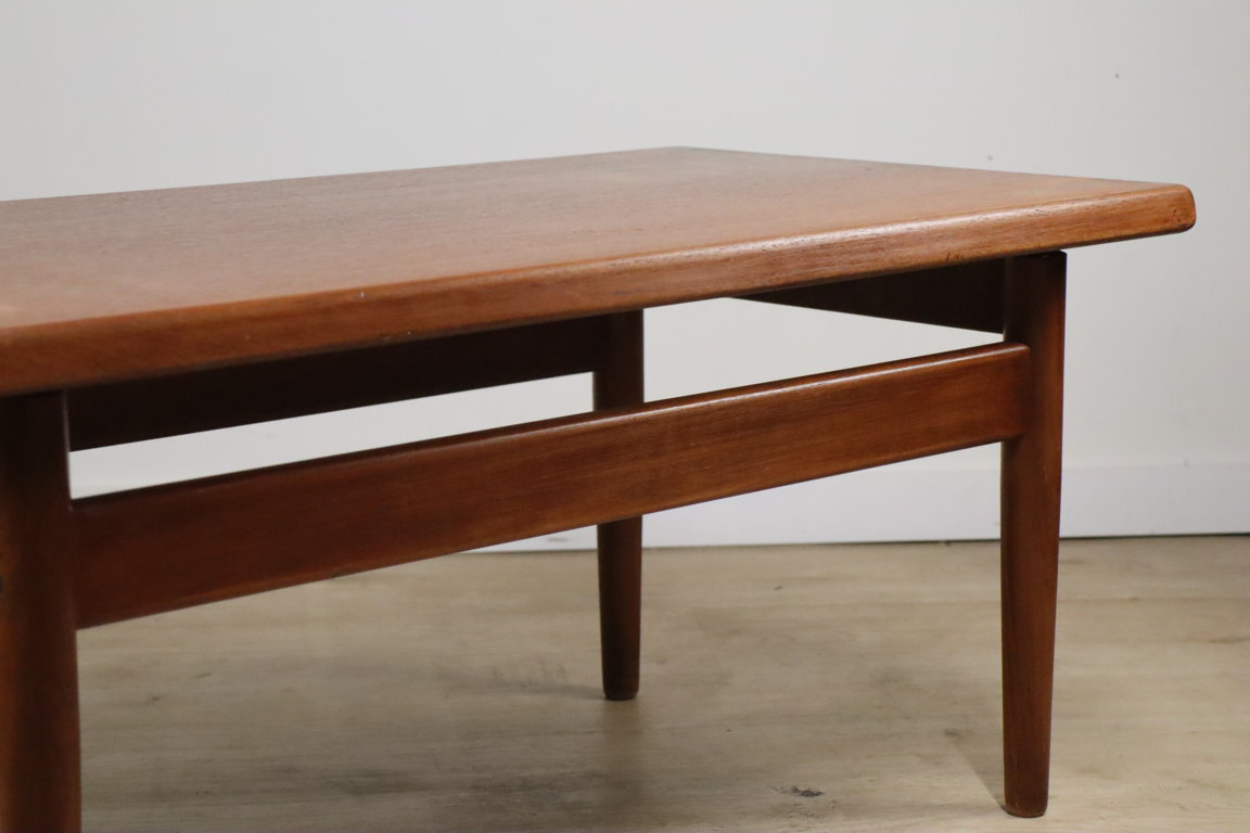 Table basse scandinave rectangulaire en teck, 1960