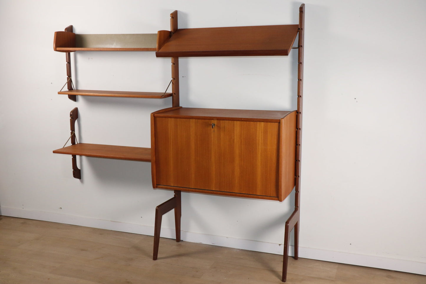 Bibliothèque murale modulable scandinave – Blindheim Møbelfabrik – 1960