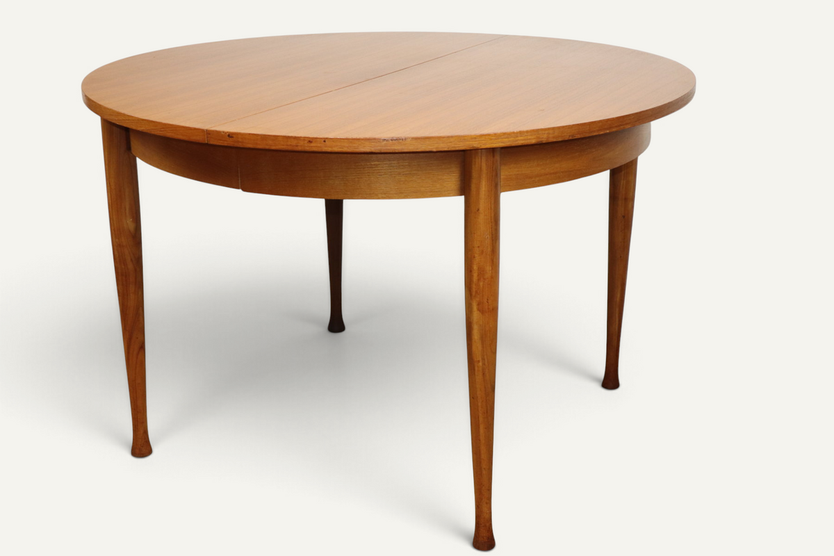 Table à manger extensible vintage en teck – années 1960