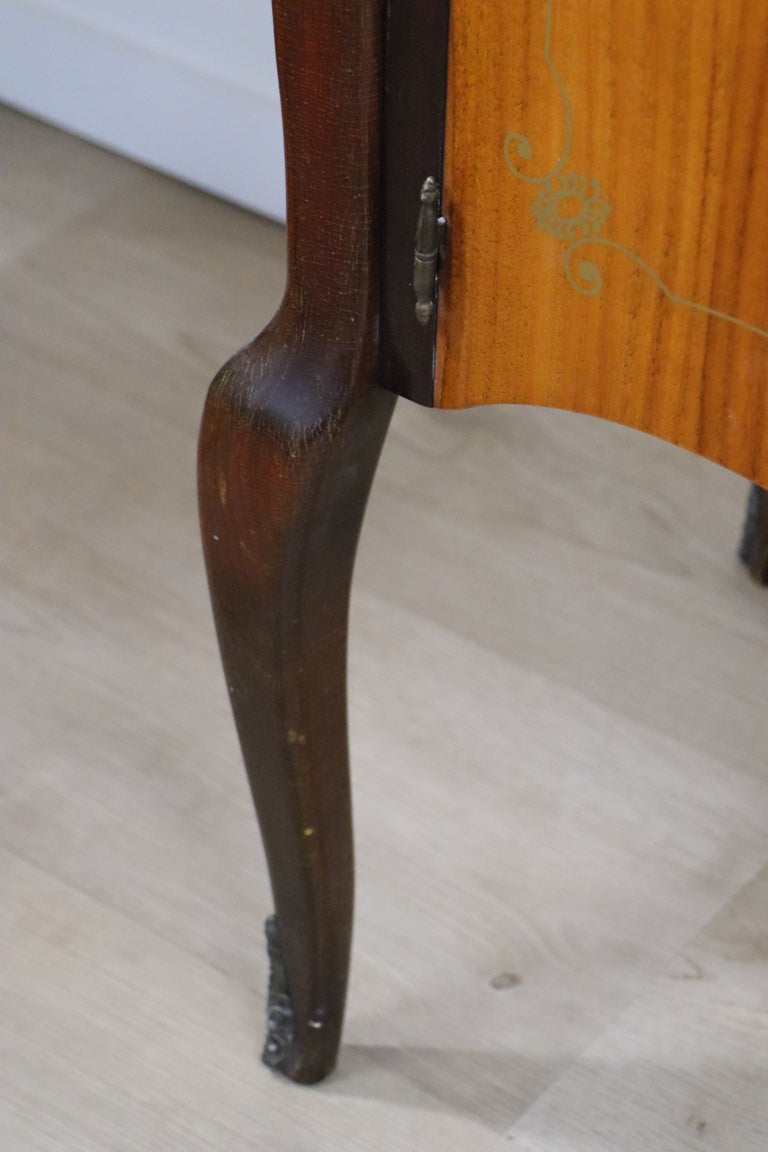 Enfilade italienne en bois vernis et marbre de carrare, 1960