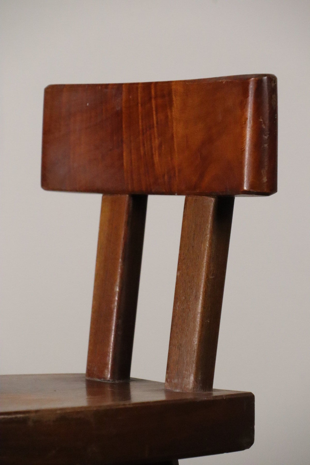 Chaise en acajou par Christian Durupt - Méribel – 1960