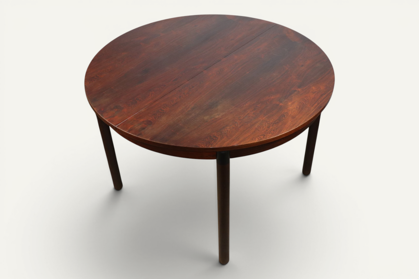 Table de repas ronde extensible palissandre - Années 1960