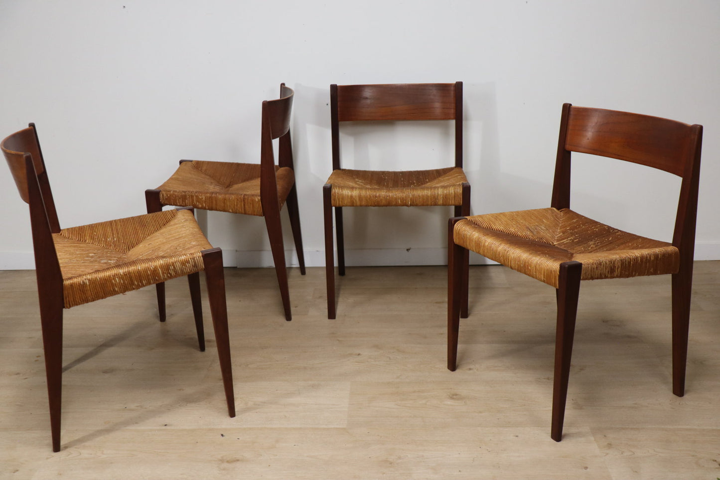 Série de 4 chaises scandinave modèle "Pia" de Poul Cadovius, 1960