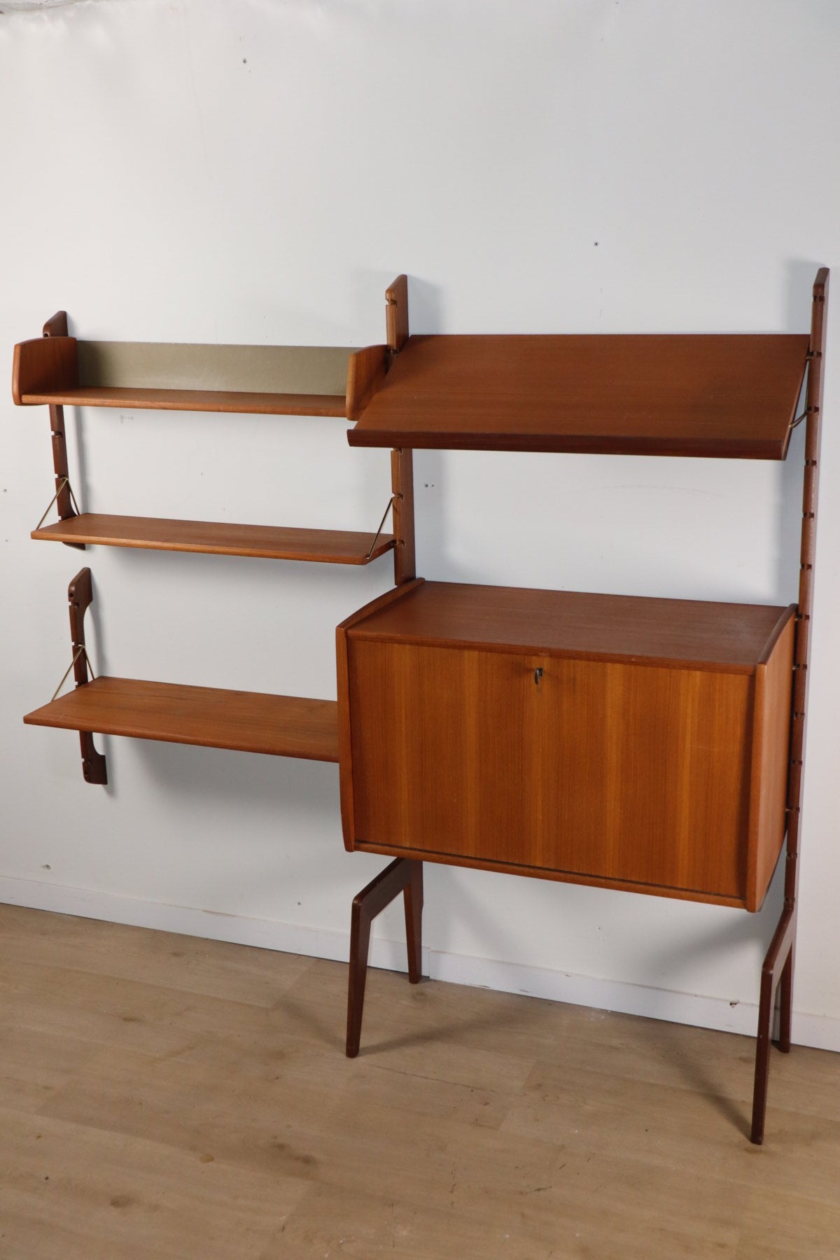Bibliothèque murale modulable scandinave – Blindheim Møbelfabrik – 1960