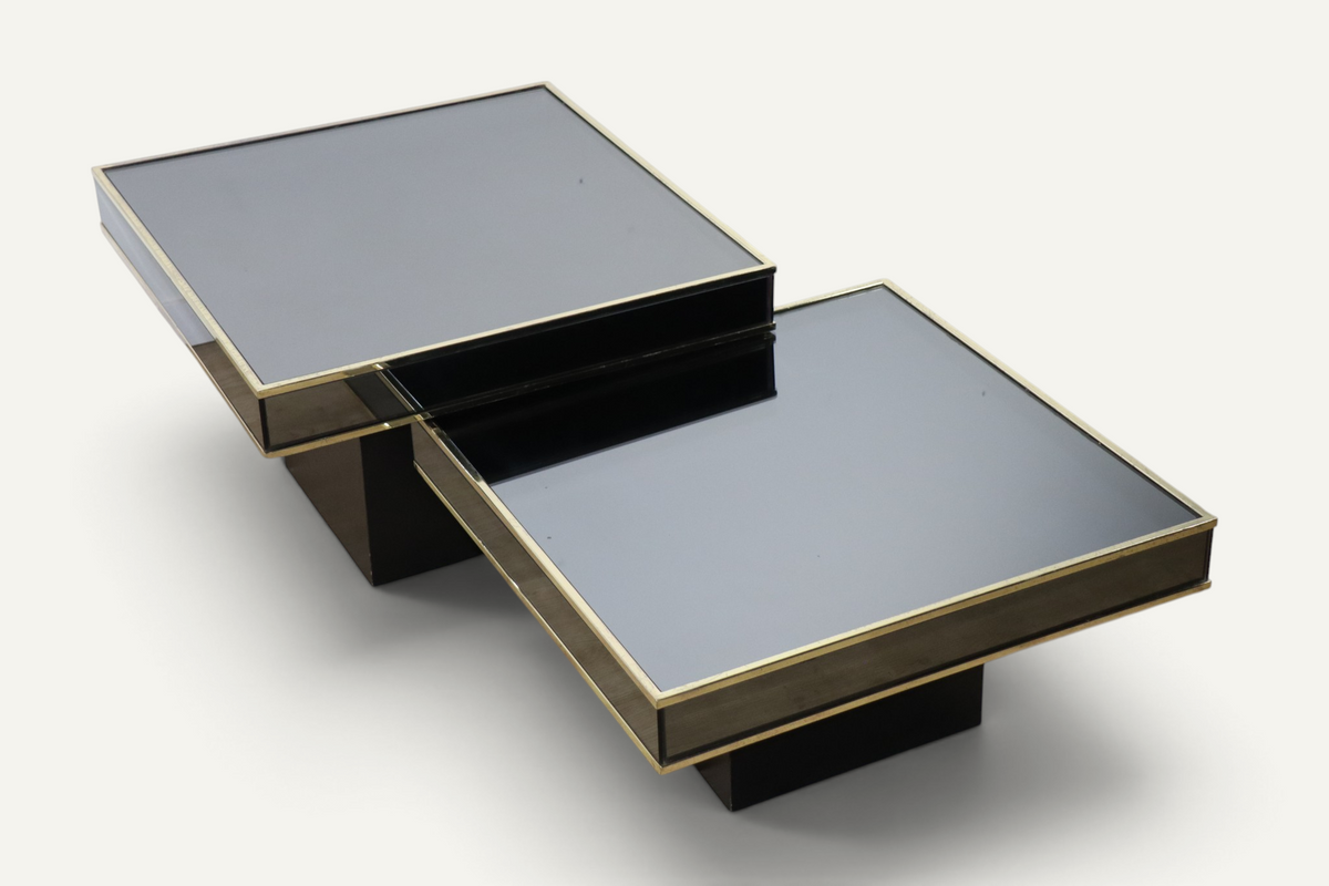 Tables basses modulables édition Cidue, d'après Willy Rizzo années 1970