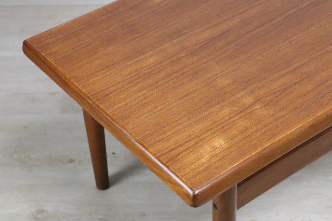 Table basse scandinave rectangulaire en teck, 1960