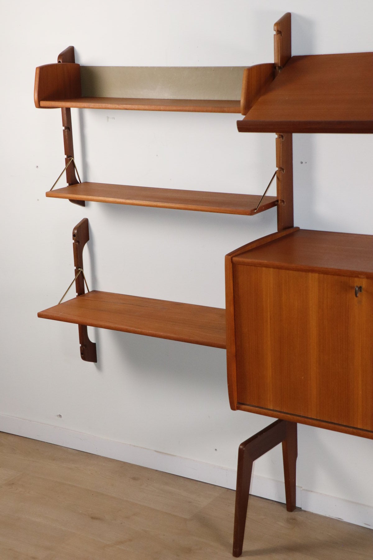 Bibliothèque murale modulable scandinave – Blindheim Møbelfabrik – 1960