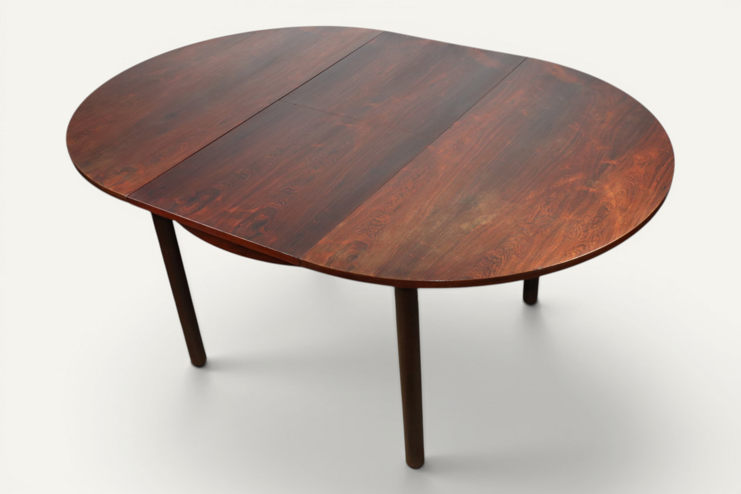 Table de repas ronde extensible palissandre - Années 1960