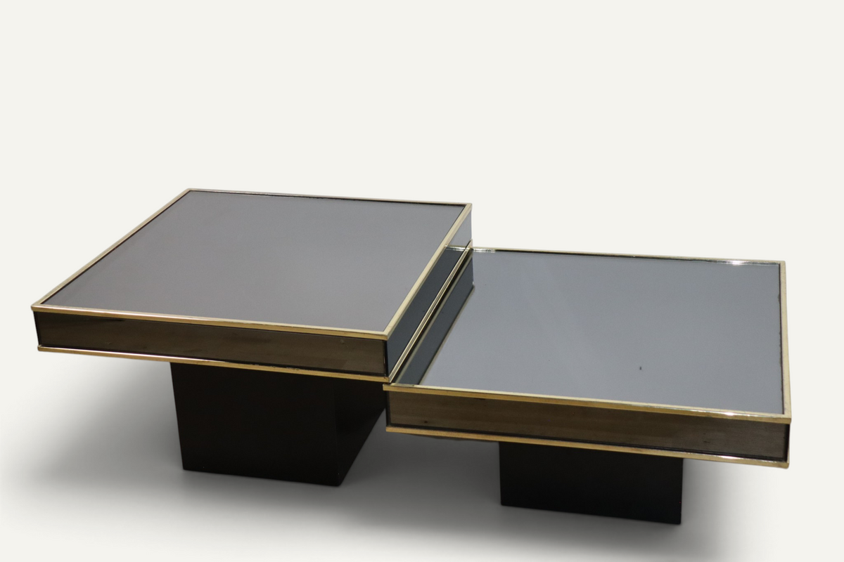 Tables basses modulables édition Cidue, d'après Willy Rizzo années 1970