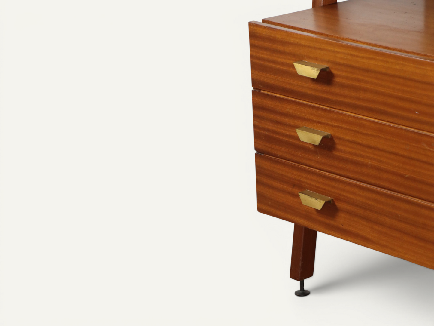 Bibliothèque vintage italienne en bois massif - Années 60
