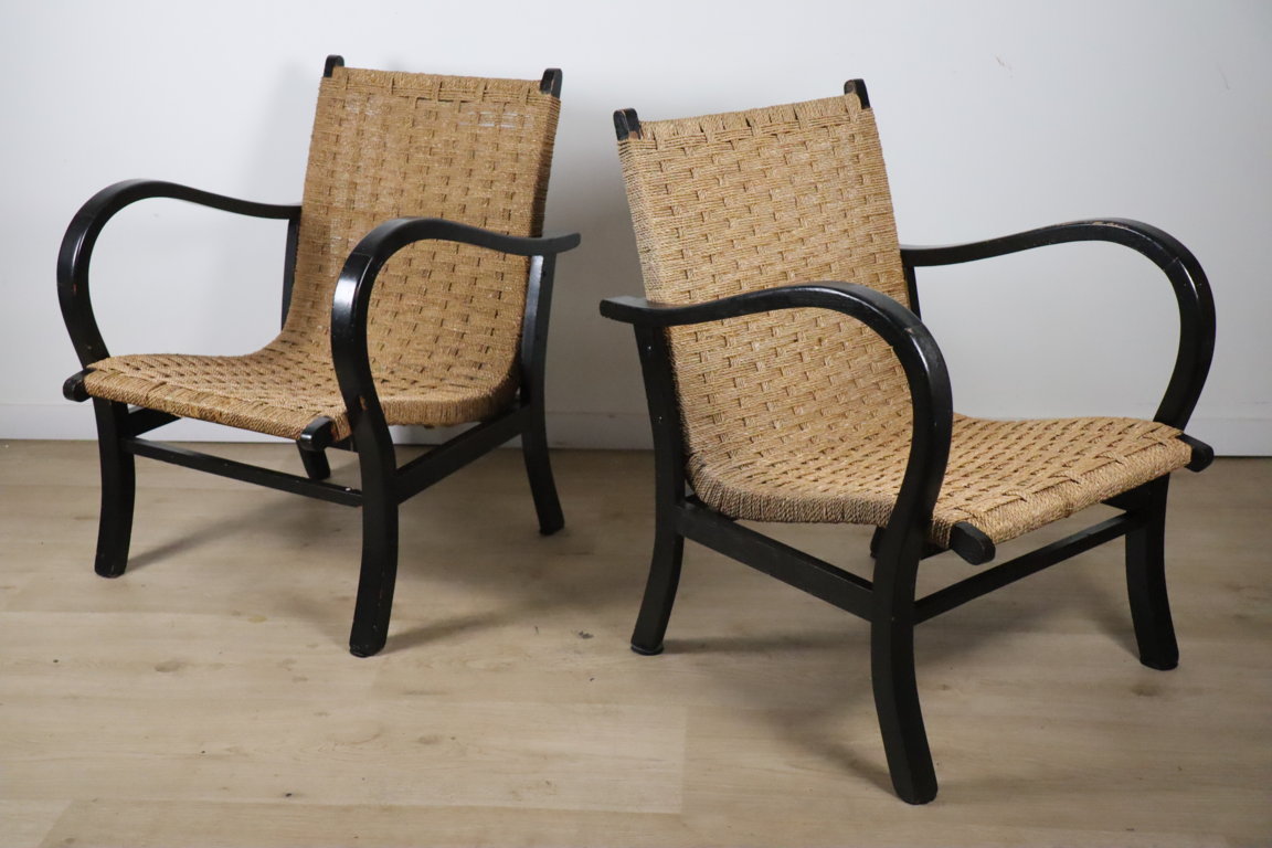 Paire de fauteuils vintage par Erich Dieckmann, 1940