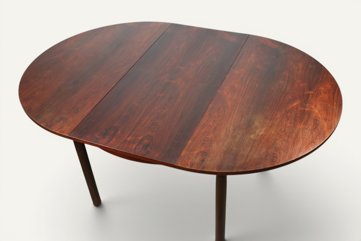 Table de repas ronde extensible palissandre - Années 1960