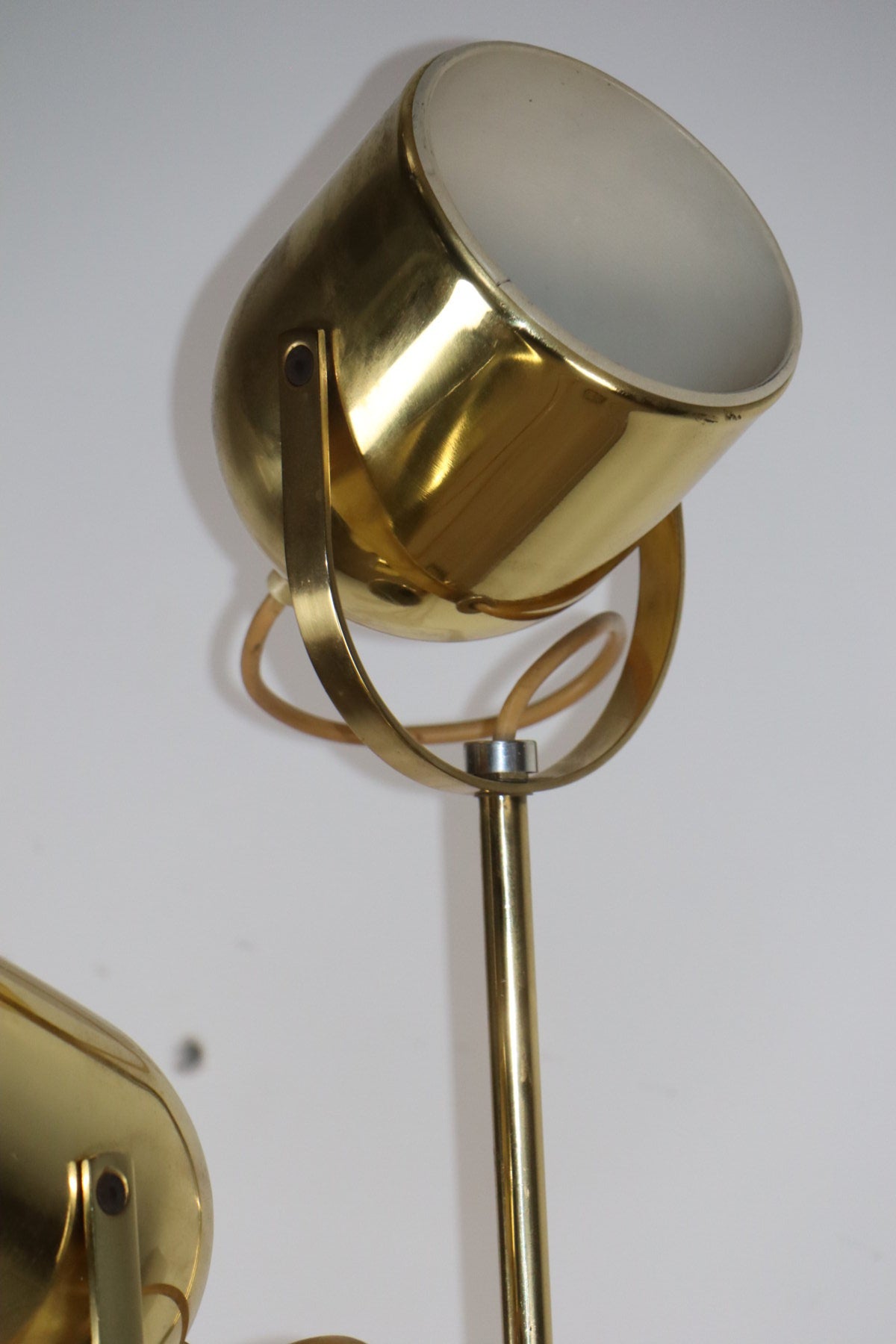 Lampadaire vintage Goffredo Reggiani en métal doré - Années 70