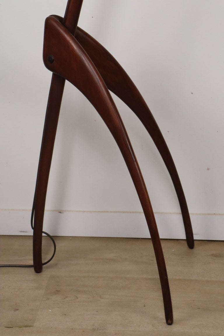Lampadaire Rispal dit "Mante Religieuse" en teck, 1960