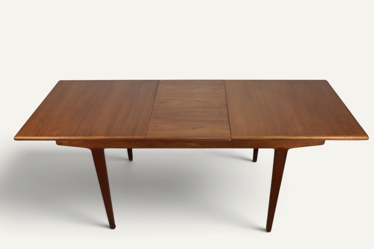 Table de repas extensible danoise en teck – années 1960