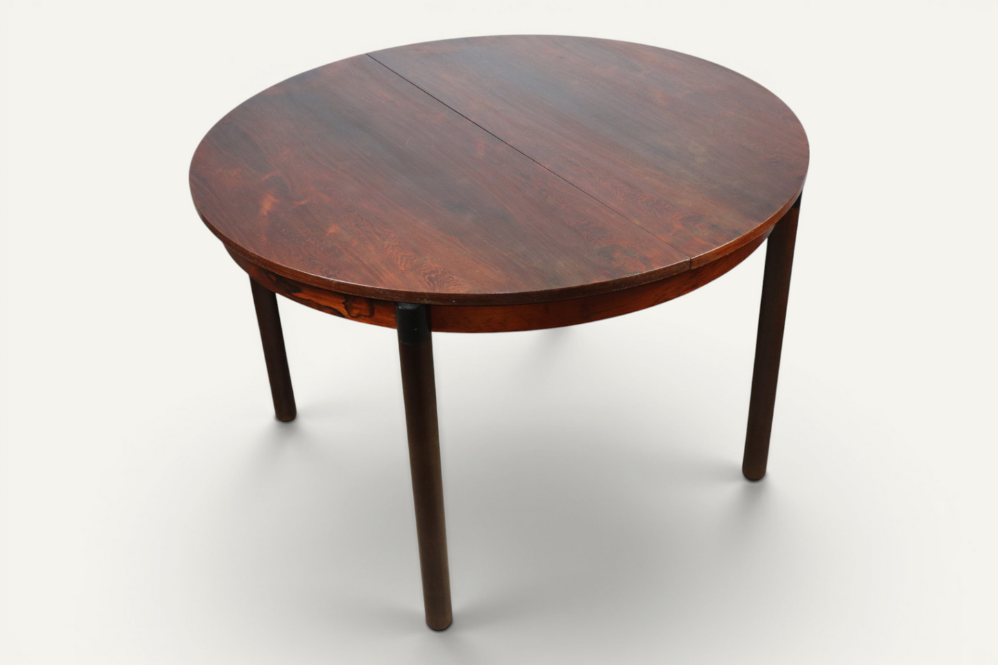 Table de repas ronde extensible palissandre - Années 1960