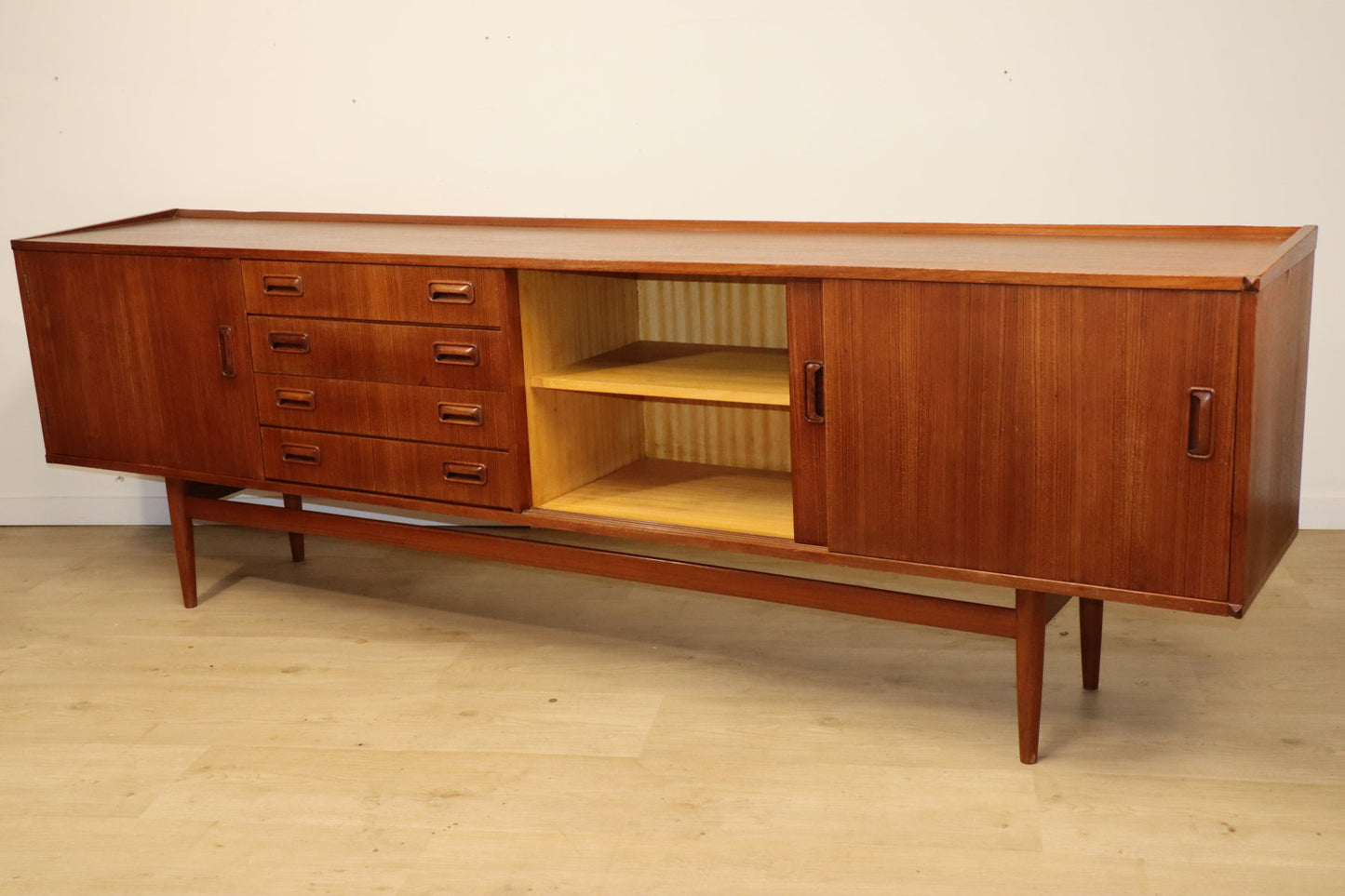 Enfilade en teck scandinave, 1960