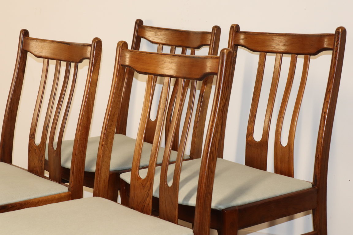 Série de 4 chaises scandinave en palissandre, 1960