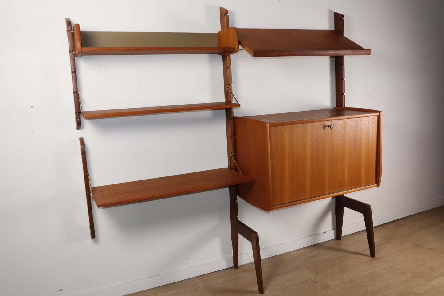 Bibliothèque murale modulable scandinave – Blindheim Møbelfabrik – 1960