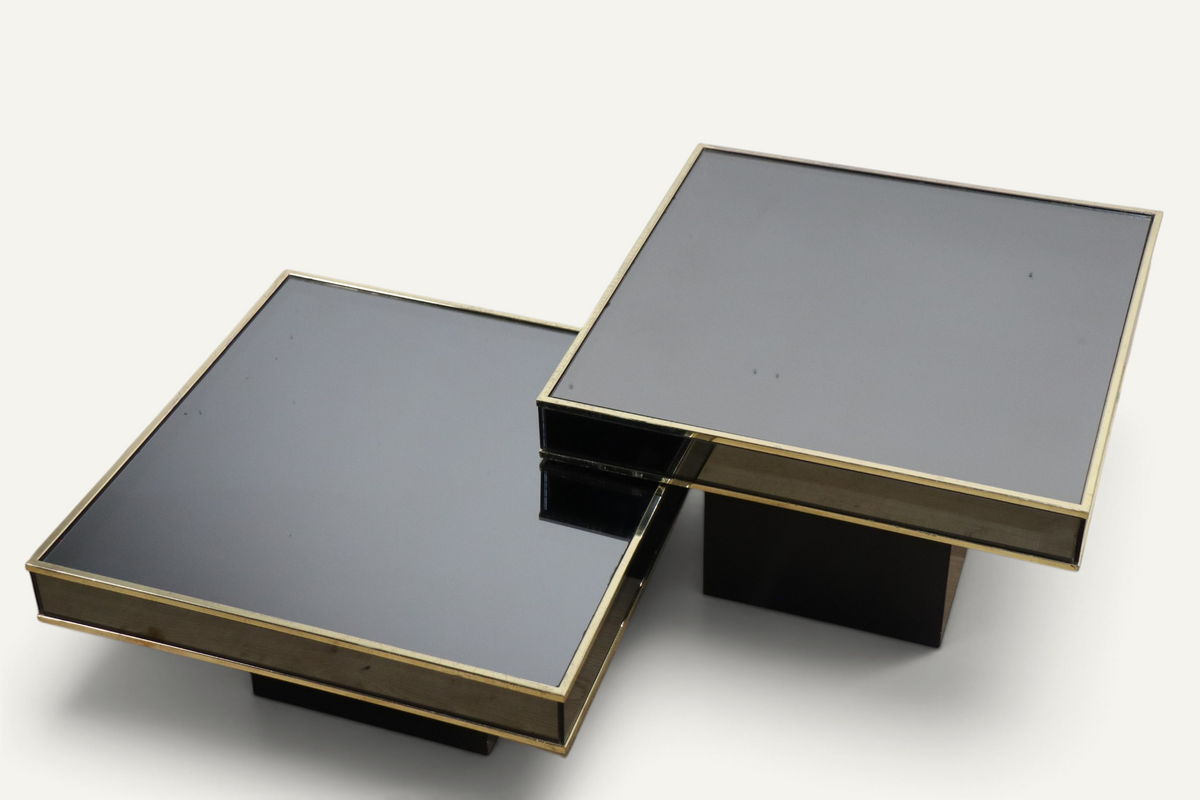 Tables basses modulables édition Cidue, d'après Willy Rizzo années 1970