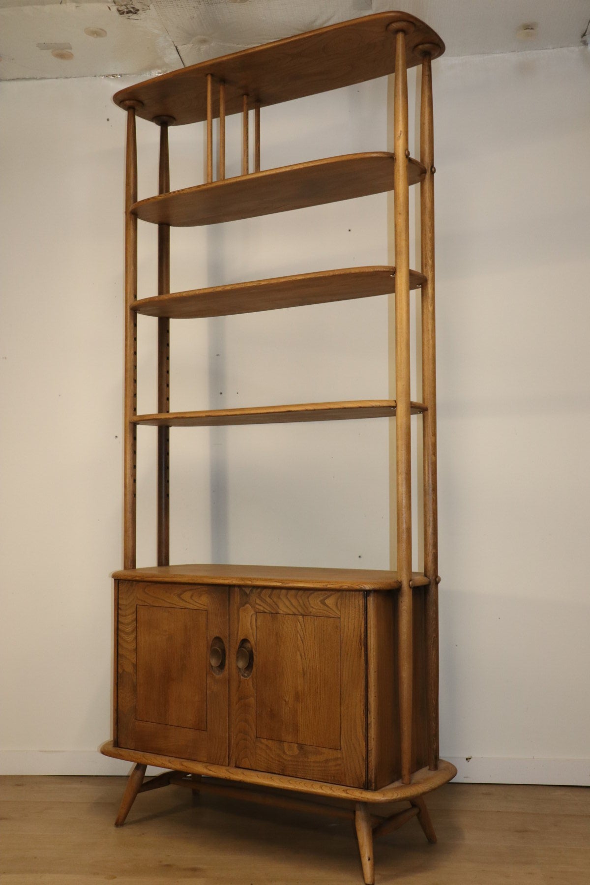 Vintage Ercol bookcase by Lucian Ercolani in wood, 1960s