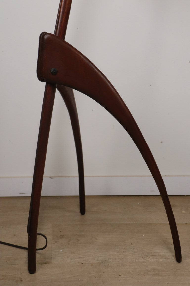 Lampadaire Rispal dit "Mante Religieuse" en teck, 1960