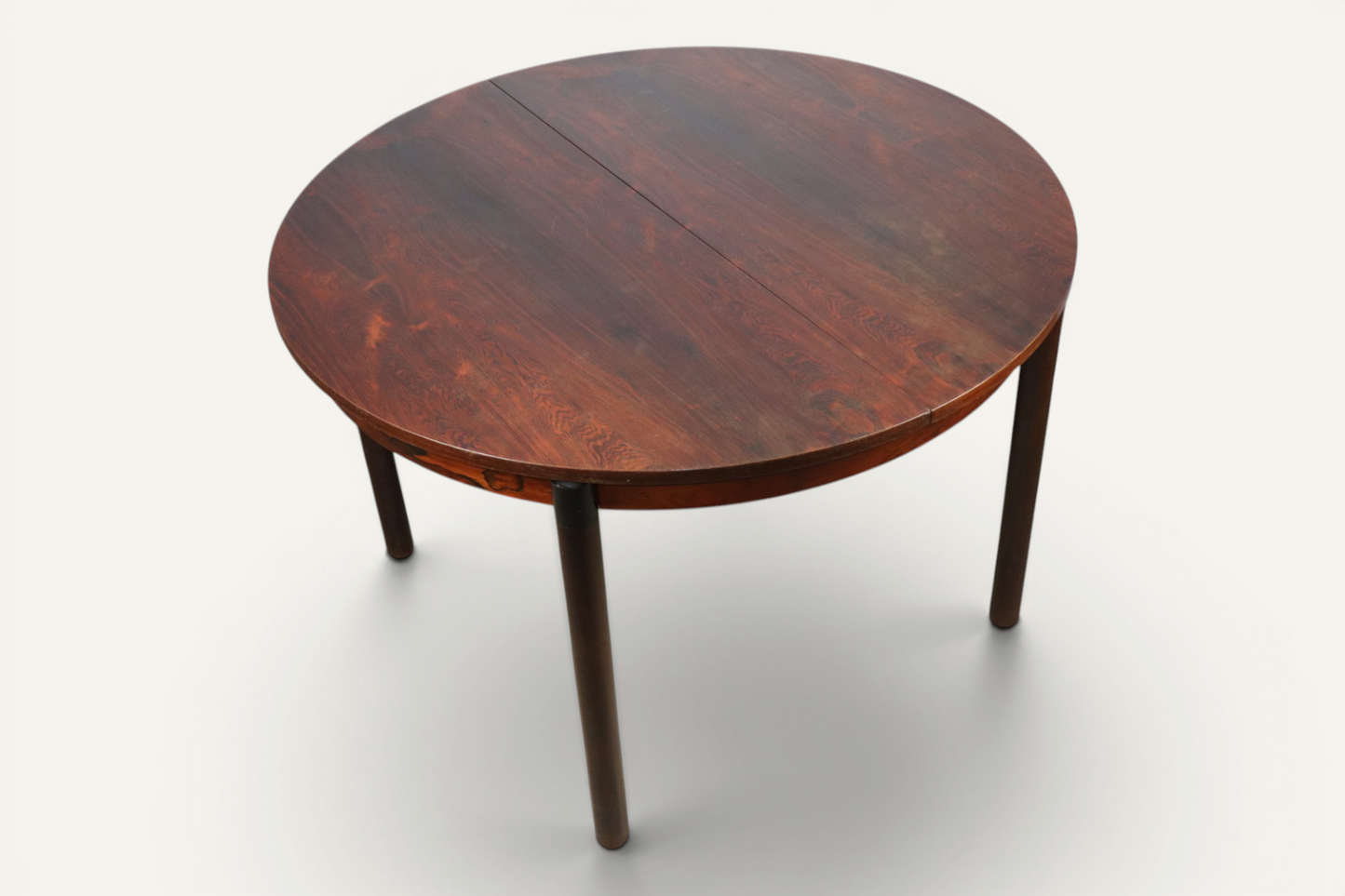 Table de repas ronde extensible palissandre - Années 1960