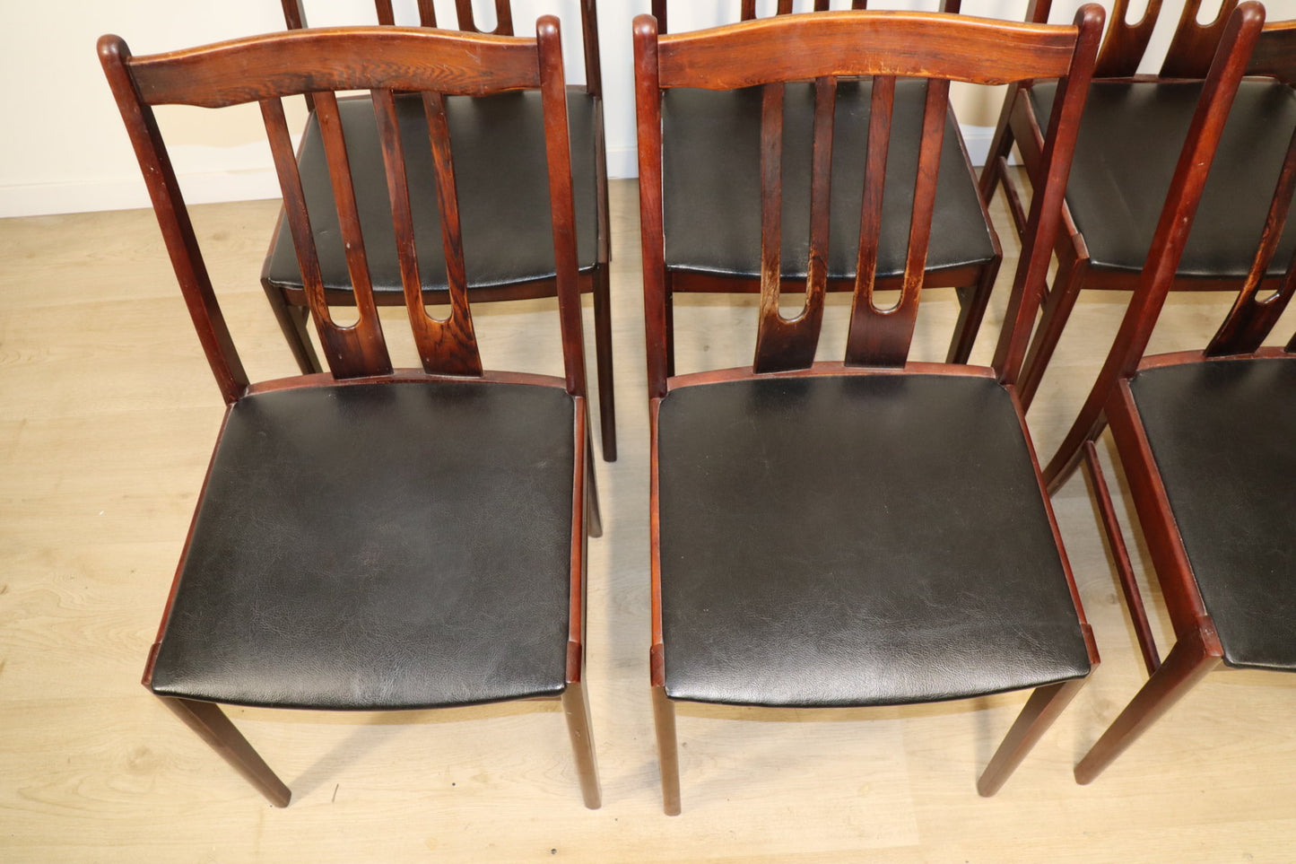 Série de 6 chaises scandinave en palissandre, 1960