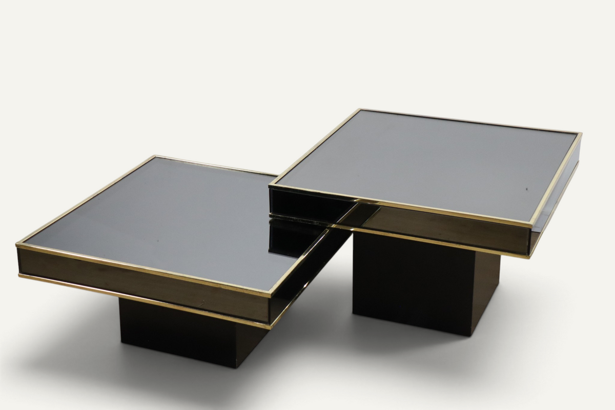 Tables basses modulables édition Cidue, d'après Willy Rizzo années 1970