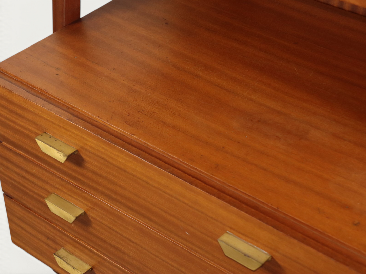 Bibliothèque vintage italienne en bois massif - Années 60
