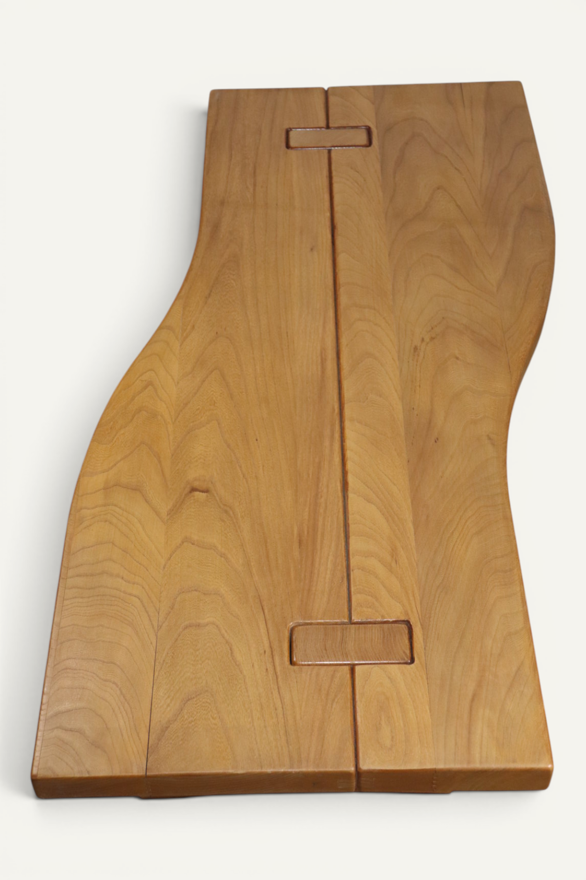 Table basse Regain en orme massif - Années 1970