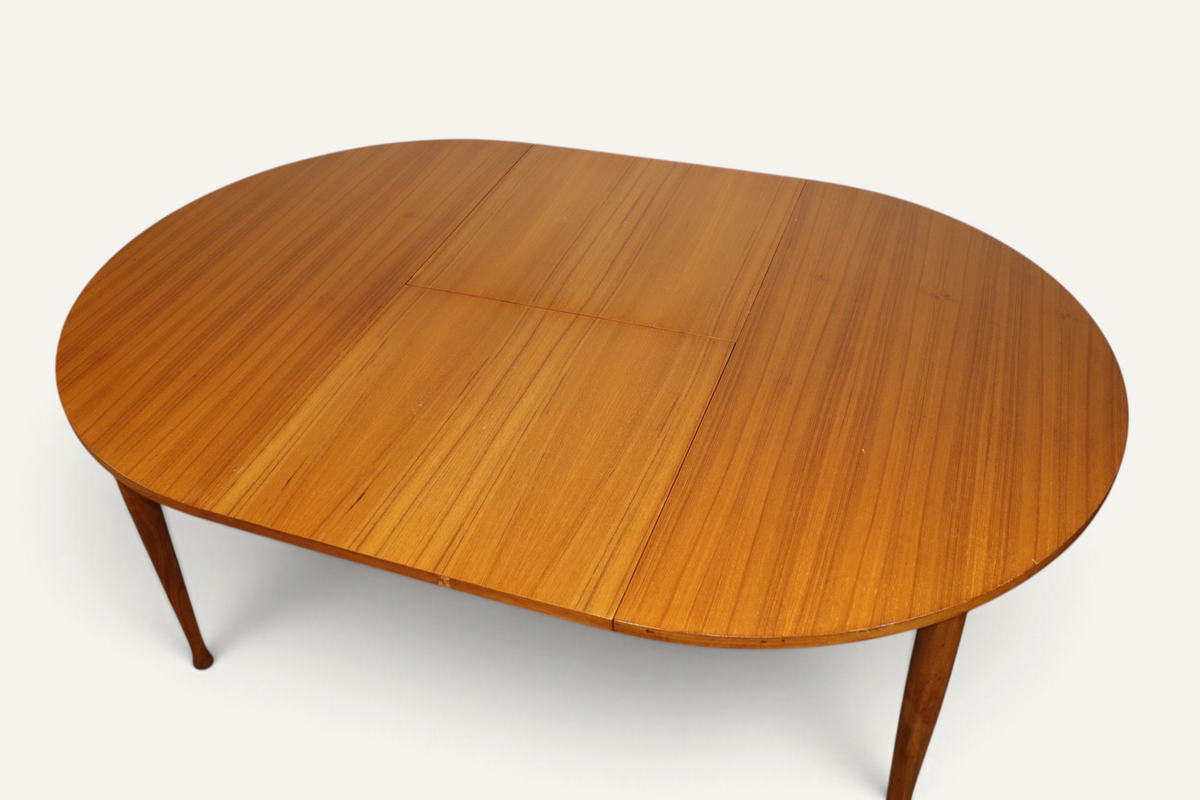 Table à manger extensible vintage en teck – années 1960