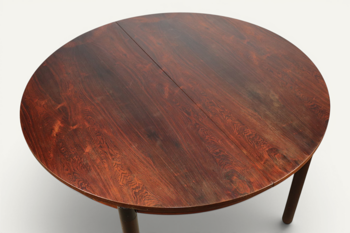Table de repas ronde extensible palissandre - Années 1960