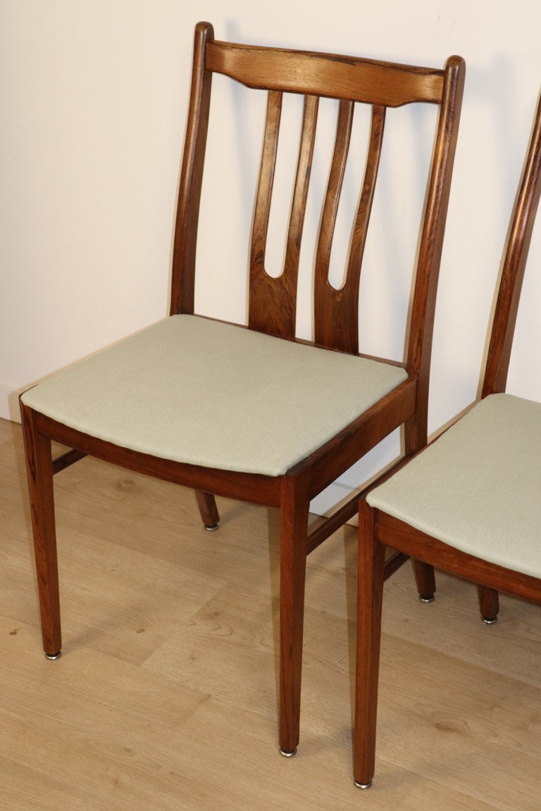 Série de 4 chaises scandinave en palissandre, 1960