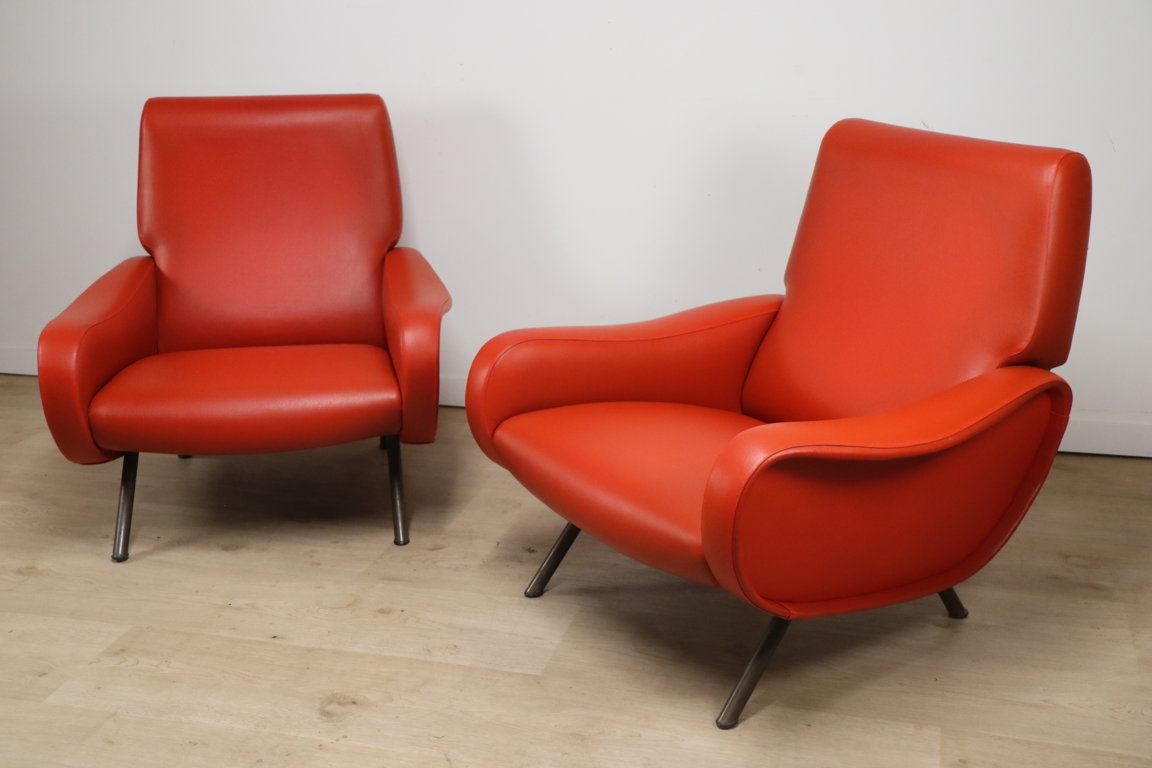Paire de fauteuils « Lady » par Marco Zanuso édition Arflex, 1950