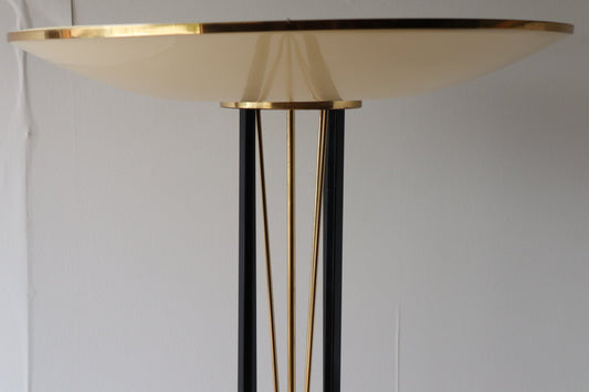 Lampadaire vintage italien en métal et laiton, 1950